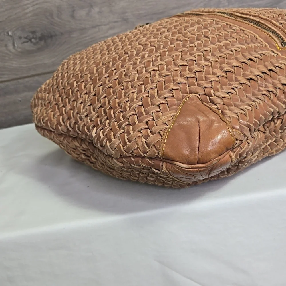Cole Haan Cony Flap Woven Leather Crossbody Bag